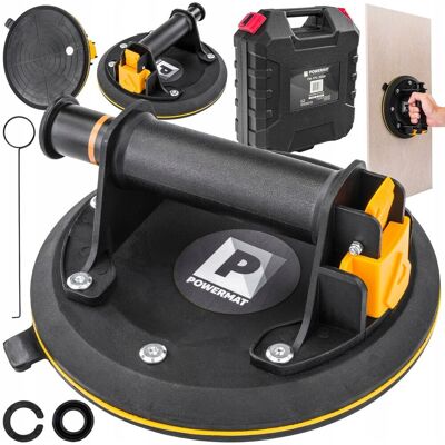 Powermat PRZYSSAWKA PRÓŻNIOWA DO PŁYTEK UCHWYT Z POMPKĄ GLAZURY SZYB 190 KG 200 MM Powermat PRZYSSAWKA PRÓŻNIOWA DO PŁYTEK UCHWYT Z POMPKĄ GLAZURY SZYB 190 KG 200 MM