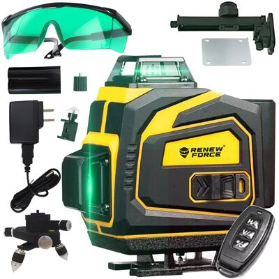 RENEW FORCE POZIOMICA LASEROWA 360 PŁASZCZYZNOWA 3D LASER KRZYŻOWY PRO ZIELONY WALIZKA LL59P RENEW FORCE POZIOMICA LASEROWA 360 PŁASZCZYZNOWA 3D LASER KRZYŻOWY PRO ZIELONY WALIZKA LL59P