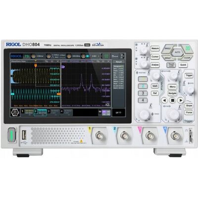 Inny producent RIGOL DHO804 oscyloskop cyfrowy 70 MHz, 4 kanały analogowe, 1 kanał EXT Inny producent RIGOL DHO804 oscyloskop cyfrowy 70 MHz, 4 kanały analogowe, 1 kanał EXT