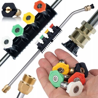 Inny producent Rosfix Lanca PowerJet M22M Pro 5Q – Gwint M22M Zestaw 5 Dysz 1/4'' Quick Connect Maks. Ciśnienie 200 bar, 60°C Inny producent Rosfix Lanca PowerJet M22M Pro 5Q – Gwint M22M Zestaw 5 Dysz 1/4'' Quick Connect Maks. Ciśnienie 200 bar, 60°C