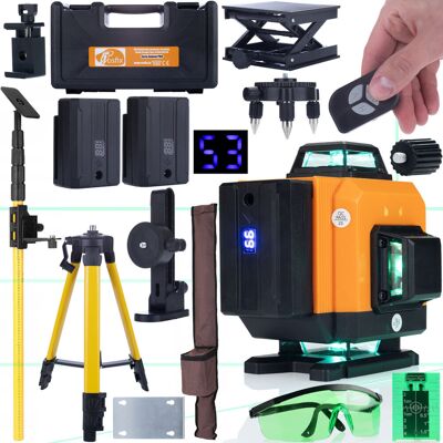 Inny producent Rosfix Poziomica Laserowa Orange Tiger 16 Linii ROT16L – Samopoziomowanie 3 Tryby Pracy Zestaw z Tyczką i Statywem Inny producent Rosfix Poziomica Laserowa Orange Tiger 16 Linii ROT16L – Samopoziomowanie 3 Tryby Pracy Zestaw z Tyczką i Statywem