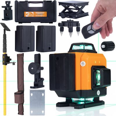 Inny producent Rosfix Poziomica Laserowa Orange Tiger 16 Linii ROT16L – Samopoziomowanie Wodoodporność IP54 Zestaw z Tyczką 400 cm Inny producent Rosfix Poziomica Laserowa Orange Tiger 16 Linii ROT16L – Samopoziomowanie Wodoodporność IP54 Zestaw z Tyczką 400 cm