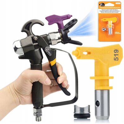 Rosfix Zestaw Malarski TurboJet TJ1 z Dyszą Ultra Spray Model 519 – Wydajny Pistolet Malarski Ergonomiczny Uchwyt Precyzyjna Dysza 25 cm Rosfix Zestaw Malarski TurboJet TJ1 z Dyszą Ultra Spray Model 519 – Wydajny Pistolet Malarski Ergonomiczny Uchwyt Precyzyjna Dysza 25 cm