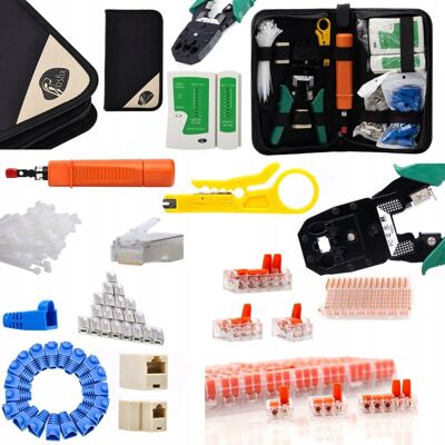 Inny producent Rosfix Zestaw Narzędzi Sieciowych 9W1 – Tester Kabli LAN Zaciskarka, Ściągacz Izolacji, Złącza RJ45 Wygodne Etui Inny producent Rosfix Zestaw Narzędzi Sieciowych 9W1 – Tester Kabli LAN Zaciskarka, Ściągacz Izolacji, Złącza RJ45 Wygodne Etui