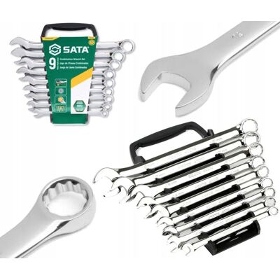 Sata Zestaw 9 Kluczy Płasko-Oczkowych Na Panelu 8-19Mm Klip St09020Sj Sata Zestaw 9 Kluczy Płasko-Oczkowych Na Panelu 8-19Mm Klip St09020Sj