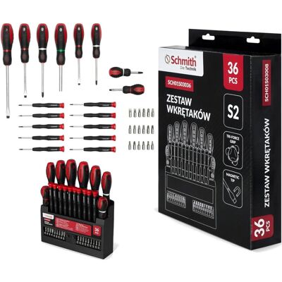 SCHMITH DIE TECHNIK SCH01S03036 ZESTAW WKRĘTAKÓW I BITÓW 36 SZTUK SCHMITH DIE TECHNIK SCH01S03036 ZESTAW WKRĘTAKÓW I BITÓW 36 SZTUK