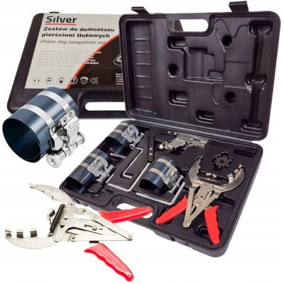 Silvertools ŚCIĄGACZ SZCZYPCE PIERŚCIENI TŁOKÓW 50-100MM WALIZKA SILVER S10979 Silvertools ŚCIĄGACZ SZCZYPCE PIERŚCIENI TŁOKÓW 50-100MM WALIZKA SILVER S10979