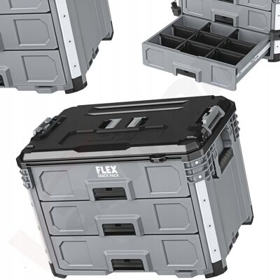 SKRZYNIA NARZĘDZIOWA Z TRZEMA SZUFLADAMI STACK PACK FLEX TKL SP 3DB SKRZYNIA NARZĘDZIOWA Z TRZEMA SZUFLADAMI STACK PACK FLEX TKL SP 3DB