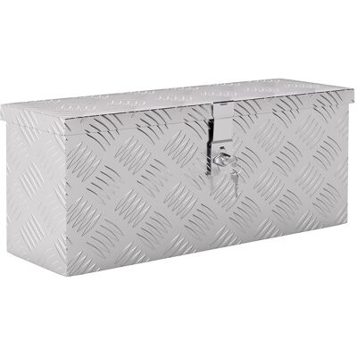 Skrzynka narzędziowa aluminiowa HOMCOM z zamkiem i kluczami, skrzynia narzędziowa do ciężarówki, skrzynia do przechowywania przyczepy, 50 x 15,5 x 2.. Skrzynka narzędziowa aluminiowa HOMCOM z zamkiem i kluczami, skrzynia narzędziowa do ciężarówki, skrzynia do przechowywania przyczepy, 50 x 15,5 x 2..