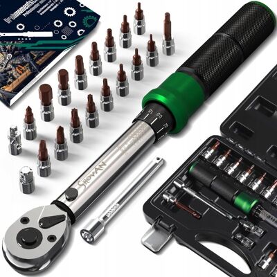 Inny producent SS SHOVAN Zestaw Kluczy Dynamometrycznych Rowerowych 1/4' 2-24 Nm 72 Zęby Inny producent SS SHOVAN Zestaw Kluczy Dynamometrycznych Rowerowych 1/4' 2-24 Nm 72 Zęby