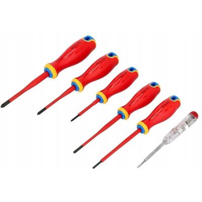 STALCO ST WKRĘTAKI 6EL. ELEKT. 1000V S-12280 ZESTAW WKRĘTAKÓW ŚRUBOKRĘTÓW STALCO ST WKRĘTAKI 6EL. ELEKT. 1000V S-12280 ZESTAW WKRĘTAKÓW ŚRUBOKRĘTÓW