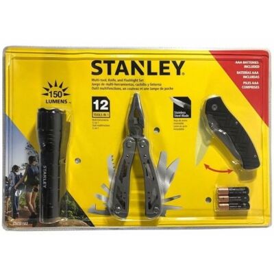 Stanley St. Multitool 12 w 1 - Narzędzie wielofunkcyjne, Składany nóż, Latarka LED Stanley St. Multitool 12 w 1 - Narzędzie wielofunkcyjne, Składany nóż, Latarka LED