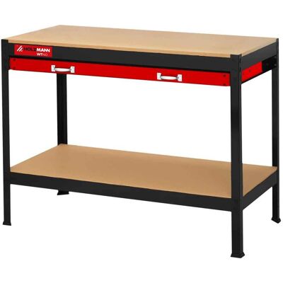 Stół roboczy warsztatowy narzędziowy szuflady metalowy 100kg MDF Holzmann WT40 Stół roboczy warsztatowy narzędziowy szuflady metalowy 100kg MDF Holzmann WT40