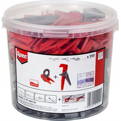 Inny producent System Poziomowania Płytek Klin + Klips + Szczypce 350 Szt Inny producent System Poziomowania Płytek Klin + Klips + Szczypce 350 Szt