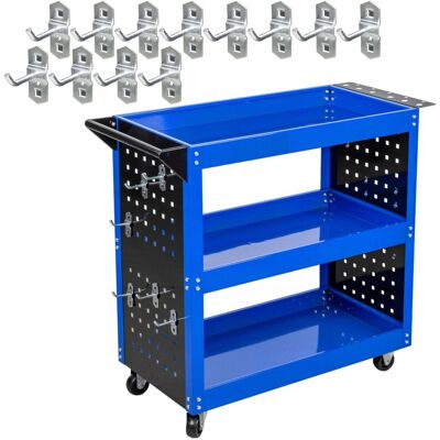 Silvertools Szafka Narzędziowa Wózek Warsztatowy 3-Półki Mobilna Na Kółkach 11631 Silvertools Szafka Narzędziowa Wózek Warsztatowy 3-Półki Mobilna Na Kółkach 11631
