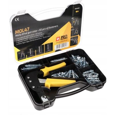 XL-Tools Szczypce do Kołków Molly Walizka Zestaw 60 Sztuk Kołków Zaciskarka Kleszcze XL-Tools Szczypce do Kołków Molly Walizka Zestaw 60 Sztuk Kołków Zaciskarka Kleszcze