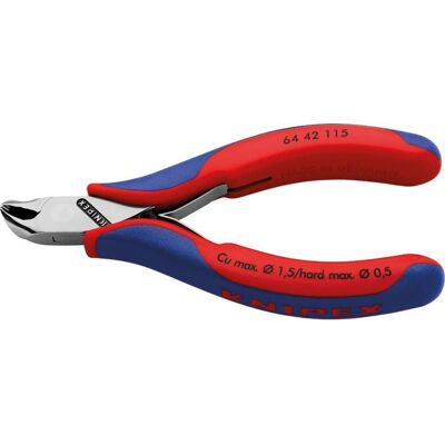 Szczypce tnące czołowe katowe dla elektroników z małym skosem 115mm KNIPEX Szczypce tnące czołowe katowe dla elektroników z małym skosem 115mm KNIPEX