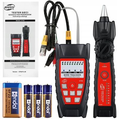Benetech SZUKACZ PAR KABLI PRZEWODÓW TESTER SONDA RJ45 GT66 Benetech SZUKACZ PAR KABLI PRZEWODÓW TESTER SONDA RJ45 GT66