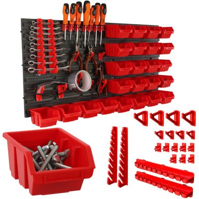 Botle Tablica na narzędzia warsztat garaż ścianka 24 pudełka + uchwyty 77x39 cm Botle Tablica na narzędzia warsztat garaż ścianka 24 pudełka + uchwyty 77x39 cm