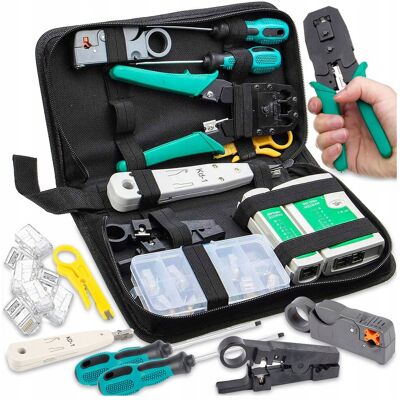 Pixel TESTER KABLI SIECIOWYCH RJ45 Przewodów Zaciskarka ZESTAW Sieci LAN ŚCIĄGACZ Pixel TESTER KABLI SIECIOWYCH RJ45 Przewodów Zaciskarka ZESTAW Sieci LAN ŚCIĄGACZ