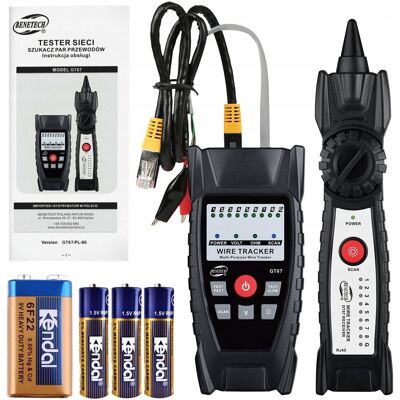 Benetech TESTER KABLI SZUKACZ PAR PRZEWODÓW TRACKER RJ45 Benetech TESTER KABLI SZUKACZ PAR PRZEWODÓW TRACKER RJ45
