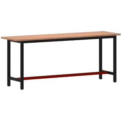 vidaXL Stół roboczy, 200x55x81,5 cm, lite drewno bukowe i metal vidaXL Stół roboczy, 200x55x81,5 cm, lite drewno bukowe i metal