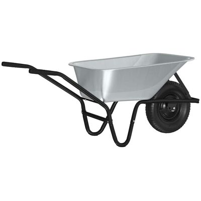 vidaXL Wózek Srebrny i czarny 141 x 60 x 57 cm Stal vidaXL Wózek Srebrny i czarny 141 x 60 x 57 cm Stal