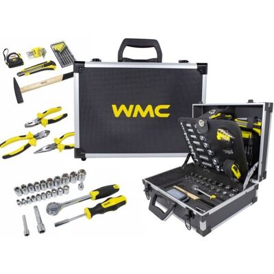 WALIZKA NARZĘDZIOWA ZESTAW KOMPLET NARZĘDZI KLUCZE IMBUSY NASADKI BITY WKRĘTAKI 91 EL. WMC TOOLS WALIZKA NARZĘDZIOWA ZESTAW KOMPLET NARZĘDZI KLUCZE IMBUSY NASADKI BITY WKRĘTAKI 91 EL. WMC TOOLS