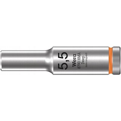 WERA KLUCZ NASADOWY NASADKA DŁUGA WYSOKA 1/4' 8790 HMA DEEP 5,5 MM WERA KLUCZ NASADOWY NASADKA DŁUGA WYSOKA 1/4' 8790 HMA DEEP 5,5 MM