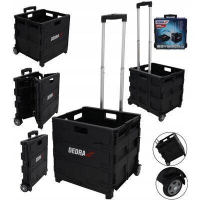 Wózek Składany Transportowy DEDRA Lekki Magazynowy do 35 kg na Kółkach Wózek Składany Transportowy DEDRA Lekki Magazynowy do 35 kg na Kółkach