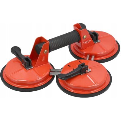 YATO POTRÓJNA PRZYSSAWKA DO POWIERZCHNI PŁASKICH SZKŁA PŁYTEK 3x150mm 155KG YATO POTRÓJNA PRZYSSAWKA DO POWIERZCHNI PŁASKICH SZKŁA PŁYTEK 3x150mm 155KG