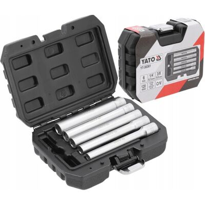 YATO ZESTAW NASADEK EKSTRA DŁUGICH 120mm 3/8 8-14mm 6-KĄTNE KLUCZE 6el. YATO ZESTAW NASADEK EKSTRA DŁUGICH 120mm 3/8 8-14mm 6-KĄTNE KLUCZE 6el.