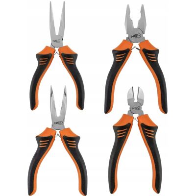 NEO TOOLS Zestaw Szczypiec 4 szt. Kombinerki Boczne Wydłużone 160mm NEO TOOLS Zestaw Szczypiec 4 szt. Kombinerki Boczne Wydłużone 160mm