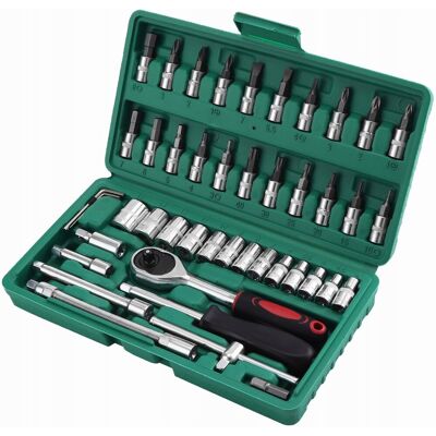 Inny producent Zestaw bitów 46 szt. z grzechotką 1/4” Quick-Release do auta Inny producent Zestaw bitów 46 szt. z grzechotką 1/4” Quick-Release do auta