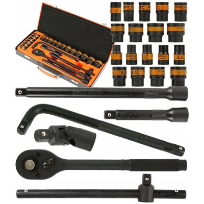 ZESTAW KLUCZE NASADOWE 24 ELEMENTY 10-32 MM NASADKI 6 KĄTNE BJC M58231 ZESTAW KLUCZE NASADOWE 24 ELEMENTY 10-32 MM NASADKI 6 KĄTNE BJC M58231