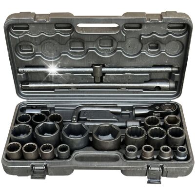 Inny producent ZESTAW KLUCZE NASADOWE NASADKI UDAROWE 3/4 1 26EL TIR 17-65mm PRZEDŁUŻKI Inny producent ZESTAW KLUCZE NASADOWE NASADKI UDAROWE 3/4 1 26EL TIR 17-65mm PRZEDŁUŻKI