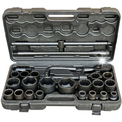 Inny producent ZESTAW KLUCZE NASADOWE NASADKI UDAROWE 3/4 26E TIR KOMPLET KLUCZY 17-65MM Inny producent ZESTAW KLUCZE NASADOWE NASADKI UDAROWE 3/4 26E TIR KOMPLET KLUCZY 17-65MM