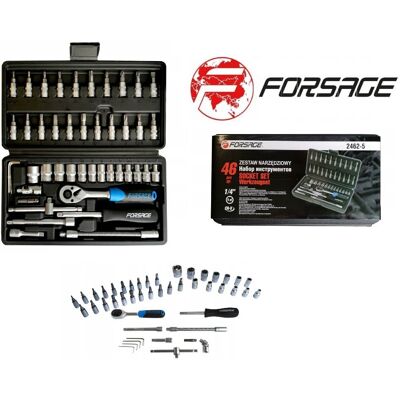 Forsage ZESTAW KLUCZY NASADOWYCH 1/4 KLUCZE NASADOWE 46 el Forsage ZESTAW KLUCZY NASADOWYCH 1/4 KLUCZE NASADOWE 46 el