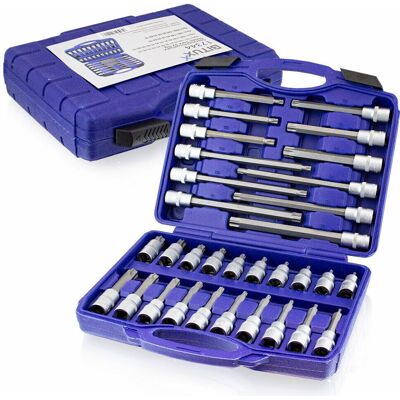 BITUXX Zestaw Kluczy Nasadowych Torx Z Walizką 32 Elementy W Zestawie BITUXX Zestaw Kluczy Nasadowych Torx Z Walizką 32 Elementy W Zestawie