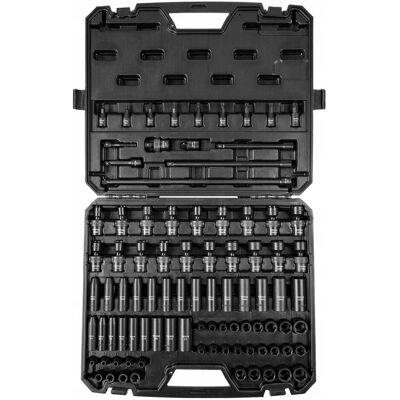 Zestaw nasadek udarowych Vevor 3/8" - 90 sztuk, stal Cr-Mo Zestaw nasadek udarowych Vevor 3/8" - 90 sztuk, stal Cr-Mo