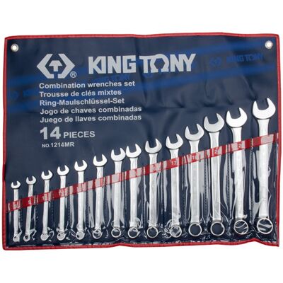 Zestaw kluczy płasko-oczkowych KING TONY 1214MR, 10-32 mm Zestaw kluczy płasko-oczkowych KING TONY 1214MR, 10-32 mm