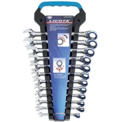 Boni-shop Zestaw kluczy z grzechotką 12 szt. 8-19mm, nasadowe, chrom wanad Boni-shop Zestaw kluczy z grzechotką 12 szt. 8-19mm, nasadowe, chrom wanad