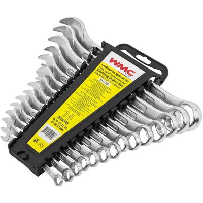 WMC Tools ZESTAW KOMPLET KLUCZY PŁASKO-OCZKOWYCH KLUCZE PŁASKO-OCZKOWE 10-32 mm 14 EL WMC WMC Tools ZESTAW KOMPLET KLUCZY PŁASKO-OCZKOWYCH KLUCZE PŁASKO-OCZKOWE 10-32 mm 14 EL WMC