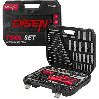 Inny producent Zestaw komplet narzędzi nasadki bity grzechotka klucze 216el. 1/4' 3/8' 1/2' 6-kątnych 4-32mm DISEN Inny producent Zestaw komplet narzędzi nasadki bity grzechotka klucze 216el. 1/4' 3/8' 1/2' 6-kątnych 4-32mm DISEN