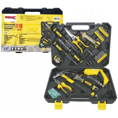 WMC Tools ZESTAW KOMPLET NARZĘDZIOWY NARZĘDZIA 110EL KLUCZE WKRĘTAKI BITY WMC WMC Tools ZESTAW KOMPLET NARZĘDZIOWY NARZĘDZIA 110EL KLUCZE WKRĘTAKI BITY WMC