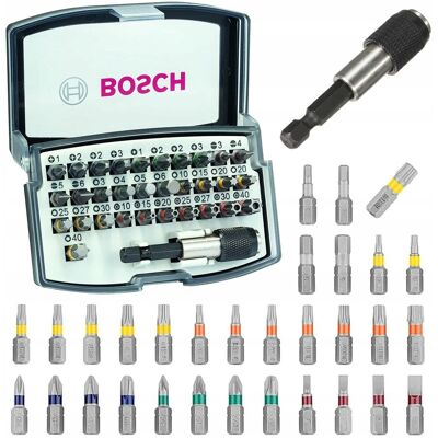 Zestaw końcówek Bosch do wkrętarki Bity Torxy Imbusy 32 elementy PH/PZ/HEX Zestaw końcówek Bosch do wkrętarki Bity Torxy Imbusy 32 elementy PH/PZ/HEX