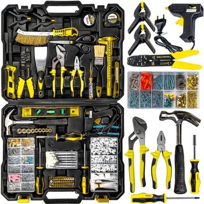 WMC Tools Zestaw Narzędzi 1001 Elementów w Walizce, Młotek, Wkretaki, Szczypce, Klej WMC Tools Zestaw Narzędzi 1001 Elementów w Walizce, Młotek, Wkretaki, Szczypce, Klej