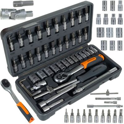 Iso Trade Zestaw Narzędzi Bigstren 46 el Walizka Narzędziowa Klucze Nasadowe 1/4 TORX Iso Trade Zestaw Narzędzi Bigstren 46 el Walizka Narzędziowa Klucze Nasadowe 1/4 TORX