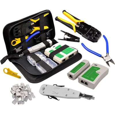 Inny producent ZESTAW NARZĘDZI SIECIOWYCH DO WTYKÓW RJ45 TESTER ZACISKARKA ŚCIĄGACZ ETUI Inny producent ZESTAW NARZĘDZI SIECIOWYCH DO WTYKÓW RJ45 TESTER ZACISKARKA ŚCIĄGACZ ETUI