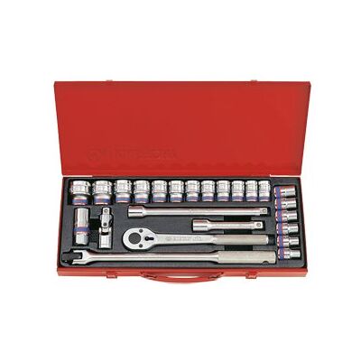 Zestaw nasadek KING TONY 4532MR, 1/2'', 6-kątne, 10-32 mm Zestaw nasadek KING TONY 4532MR, 1/2'', 6-kątne, 10-32 mm